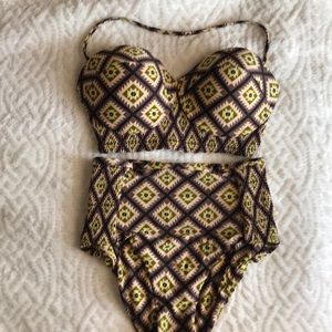 Tori Praver high waisted two piece Bathing suit